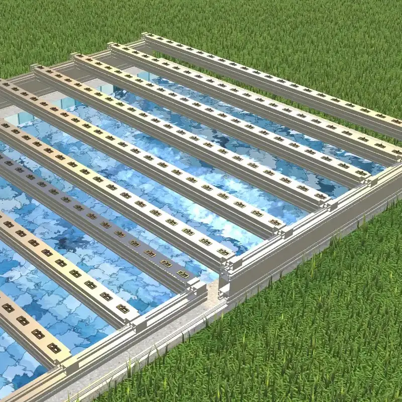 Konstruktions einer Aluminium Unterkonstruktion eines Pooldecks