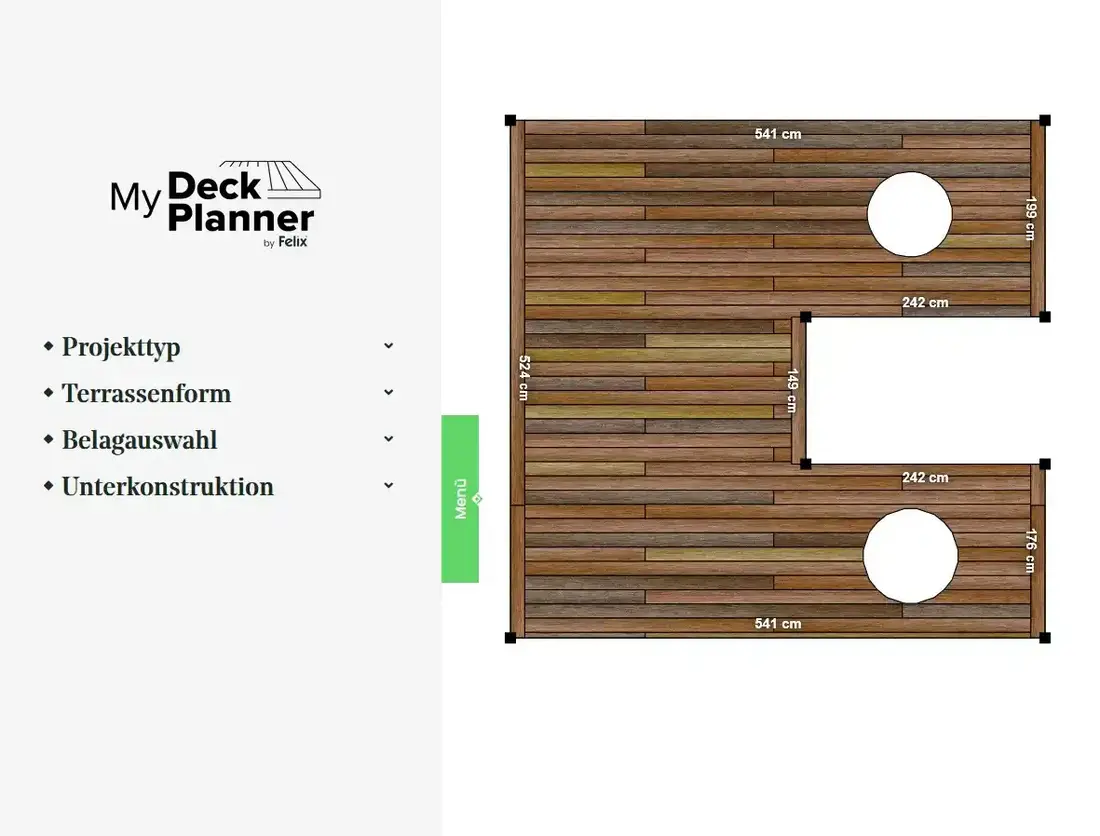 Terrassenplanung mit Produkten von Forestia