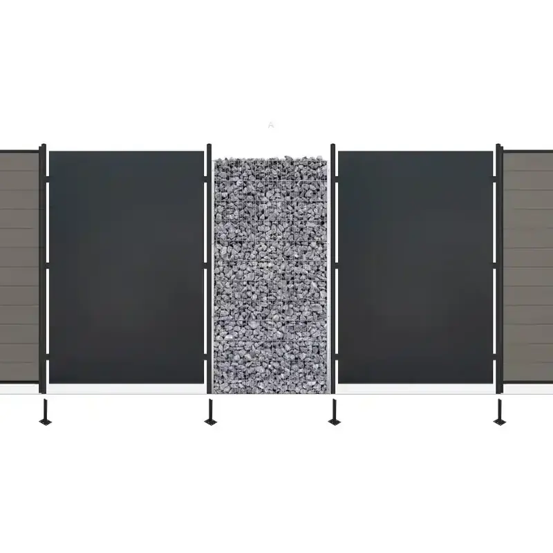 Anchoring and fastening to the ground for privacy screens